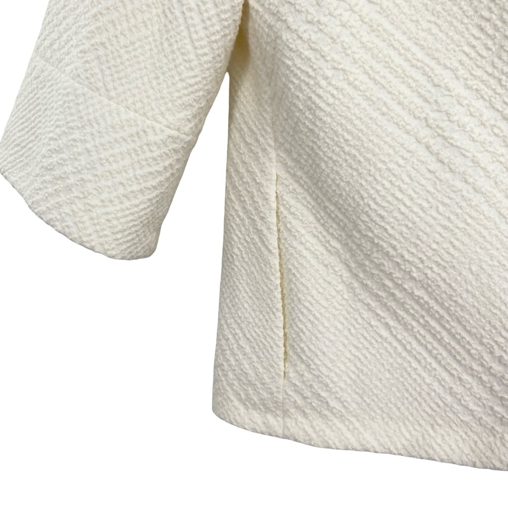 J. McLaughlin Textured Cream Jacket Size Medium - Picture 8 of 9